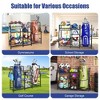 Sports Equipment Organizer Golf Bag Organizer Outdoor Toy Storage Golf Ball Storage Rack for Garage with Basket and Hooks - 3 of 4