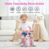 Allobebe Baby Balance Bike for Ages 1-3 – Adjustable Seat, Silent & Soft 3-Wheel Ride On, Rose Red - 2 of 4