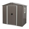 6FT x 5FT Outdoor Metal Storage Shed With Floor Frame Sun Protection Waterproof Storage House With Lockable Sliding Door - 2 of 4