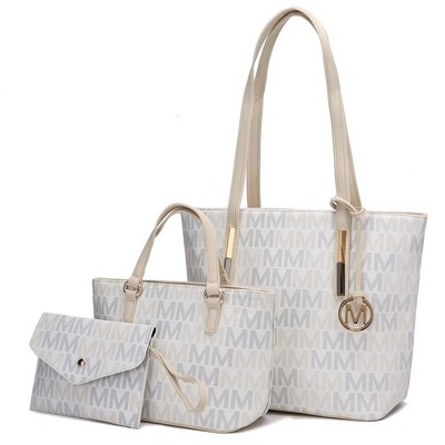 MKF Collection Aylet M Women's Vegan Leather Tote with Matching Mini Bag and Wristlet Purse by Mia K