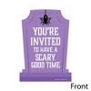 Big Dot of Happiness Cute and Colorful Tombstones - Shaped Fill-In Invitations - Kids Halloween Party Invitation Cards with Envelopes - Set of 12 - 3 of 4