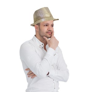 Dress Up America Fedora Hat with Flashing LED Lights for Adults - 1 of 1