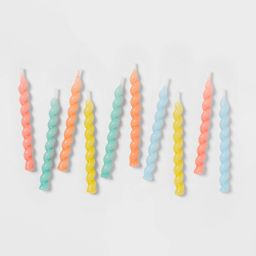 10ct Pastel Rainbow Swirl Birthday Candles - Spritz™