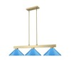 Cobalt 3-Light Billiards Light with Conical Metal Shades - Perfect for Game Rooms - 3 of 4