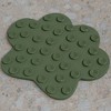Dexypaws: Enrichment Lick Mat: Army Green Paw Print, Grooved Dog Feeding Pad - 4 of 4