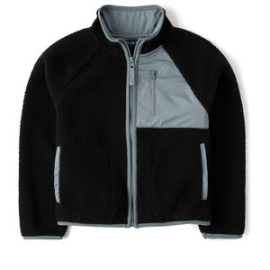 The Children's Place Boys Long Raglan Sleeve Contrast Utility Zip Up Jacket - 1 of 3