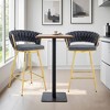 Lyngins Swivel Bar Stools Set of 2 with Curved Backrest,Breathable Kitchen Chairs,Linen Counter Stools for Kitchen Island,Pub - 2 of 4