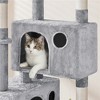 Yaheetech 73"H 4-level Plush Cat Tree Tower with Condos Platform - 3 of 4