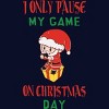 Junior's Design By Humans Christmas Gamer Gift Santa Playing Video Games By rawresh6 T-Shirt - 2 of 3