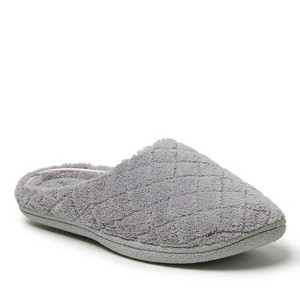 Dearfoams Women's Leslie Quilted Microfiber Terry Memory Foam Clog House Slipper - 1 of 4
