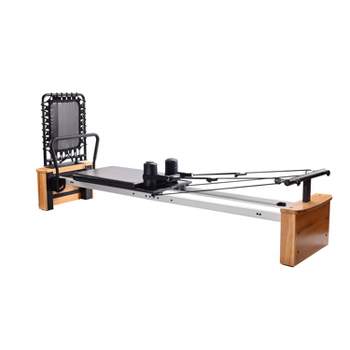 AeroPilates Reformer Plus 379 - Pilates Reformer Workout Machine for Home  Gym - Cardio Fitness Rebounder - Up to 300 lbs Weight Capacity