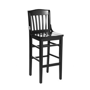 Flash Furniture HERCULES Series Finished School House Back Wooden Restaurant Barstool - 1 of 4