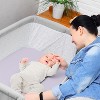Sweet Jojo Designs Girl Baby Bassinet Fitted Sheets Set Watercolor Floral Purple Pink and Grey 2pc - 4 of 4