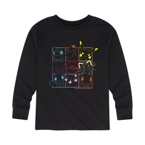 Boys' - Pokémon - Grid Long Sleeve Graphic T-Shirt - 1 of 4