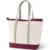 Lands' End Zip Top Long Handle Canvas Tote Bag - 3 of 4