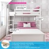 Max & Lily Solid Wood L-Shaped Bunk Bed, Twin over Full with Ladder for Kids - 2 of 4