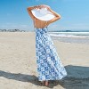 Women's Breezy Blue Palm Print Maxi Dress - Cupshe - 3 of 4