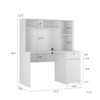 CAVINAS Home Office Desk Modern Wooden Executive Desk with Drawer, Cabinet, Bookshelf and Sockets for Office - 4 of 4