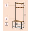 Coat Rack Hall Tree with Shoe Storage Bench Entryway Bench with Shoe Storage for Entryway - 2 of 4