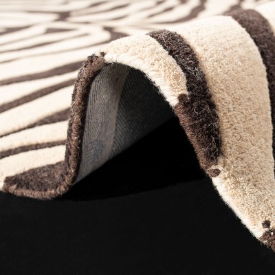 Hand Tufted Black and White Wool Runner Rug