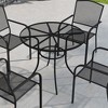 Mondawe Patio Steel Mesh Circle Dining Tables With Umbrella Hole - 3 of 4