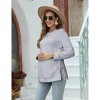 Maternity Tops Sweatshirt Button-Slit Faux Sweater - 2 of 4