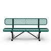 Flash Furniture Sigrid Outdoor Bench with Backrest, Commercial Grade Expanded Metal Mesh Seat and Backrest and Steel Frame - 3 of 4