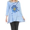 Women's Chit Chat Mineral Washed Mesh Contrast Cotton Top - Jess & Jane - 2 of 2