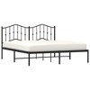 vidaXL California King Metal Bed Frame with Headboard, Sturdy Steel, Black, No Mattress - 2 of 4