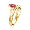 Ross-Simons 0.40 Carat Rhodolite Garnet Wrap Ring in 18kt Gold Over Sterling - 3 of 4