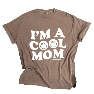 Simply Sage Market S.W.Smiley I'm A Cool Mom Smiley Face Garment Dyed Tee