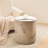 Christopher Knight Home Axel Indoor and Outdoor 14.25" Hand-Painted MGO Wood Stump Side Table, Gray - 3 of 4