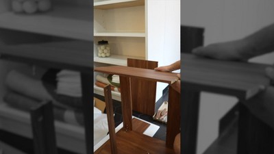 Javer 36" Walnut Rattan Modern Farmhouse Bathroom Vanity Cabinet