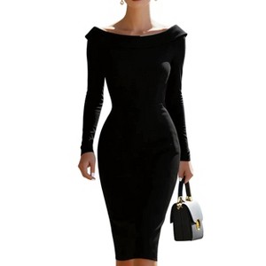 bodycon dress holiday YESFASHION Women's Dressy Maxi Off Shoulder Long Sleeve Formal Date Night Work Business Wrap Long Dresses : Target VM: Bridesmaid Lemon Prio