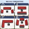 ALAULM 9 Pieces Patio Furniture Set, Rattan Wicker Outdoor Conversation Sets, Outdoor Furniture Sofa Set - 4 of 4