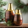 11"H and 14.75"H Sullivans Copper and Bronze Vase - Set of 2 - 3 of 3