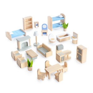 Guidecraft Modern Home Dollhouse Furniture - 24 pc. Set: Dollhouse Accessories Pretend Play Furniture, Toys for Boys Girls & Toddlers 3Y+ - 1 of 4