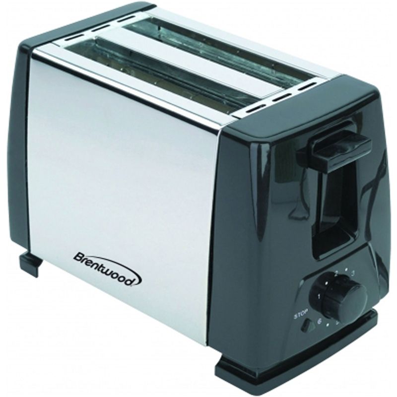 Brentwood 2-Slice Toaster in Stainless Steel and Black, 1 of 5