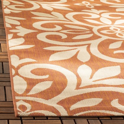 Cinnamon Stick Floral Tufted Reversible Indoor/Outdoor Rug 8' x 11'2"