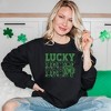 Simply Sage Market Women's Graphic Sweatshirt Bold Green Lucky Stacked - 2 of 3