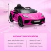 Ride on Sports Car 12V Battery Powered Car for Kids Licensed Corvette Toddlers Electric Car Toy with Remote Control - 2 of 4
