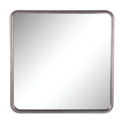 Contemporary Metal Decorative Wall Mirror Gray - Olivia & May