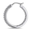 EVERLY JEWELRY | Sterling Silver 1/4 CT Diamond TW Hoop Earrings - 2 of 4