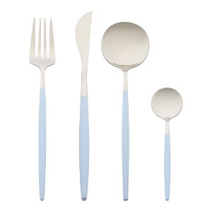 REGALWOVEN Stainless Steel Flatware with Spoons and Forks Set 4 Pieces - 1 of 4