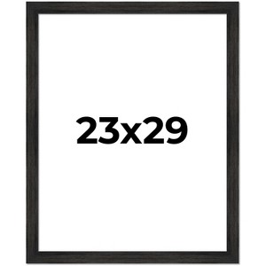 PosterPalooza | 23x29 Wide Barnwood Picture Frame, UV Acrylic, 6 Finishes - Grey, Brown, White, and Black - 1 of 4