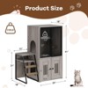 Cat Litter Box Enclosure for 2 Cats and Doors,Double Cat House with Storage Space,Enclosed Litter Box Furniture with Ladder - 2 of 4