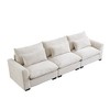 NicBex Couches for Living Room Over Size 3-Seater Sofa Deep Seat Couch Comfort Corduroy Upholstered Sofa With 3 Waist Pillows for Bedroom - 3 of 4