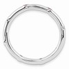 Black Bow Jewelry Sterling Silver Stackable Rhodolite Garnet Accent 2.25mm Band - 2 of 4