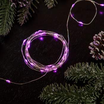 Northlight 20-Count Pink LED Micro Fairy Christmas Lights - 6ft, Copper Wire