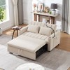 TiramisuBest 55.9" Convertible Loveseat Sofa Bed with 3 USB Ports, Storage, Dual Cup Holders & 360° Swivel Phone Holder, Adjustable,Light Grey - 4 of 4